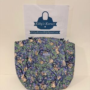 Vera Bradley Purple Floral “Hanging Around” Glenn Handbag